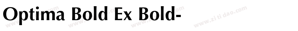 Optima Bold Ex Bold字体转换